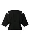 Cfcl Cold-shoulder Button Jacket In Black