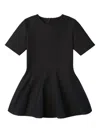 Cfcl Conic Flared Short-sleeve Blouse In Black
