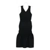 Cfcl Ribbed V-neck Midi Dress In Black