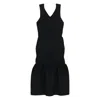 Cfcl Ribbed V-neck Midi Dress In Black