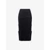 Cfcl Womens  Accordion Pleated Knitted Midi Skirt In Black