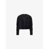 Cfcl Fcl Womens Black Accordion Cropped Knitted Cardigan In Black