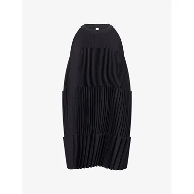Cfcl Fcl Womens Black Accordion Sleeveless Knitted Mini Dress