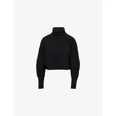 Cfcl Fcl Womens Black Low Gauge Cropped Knitted Jumper