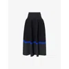 Cfcl Fcl Womens Black Multi Pottery Striped Knitted Midi Skirt In Black