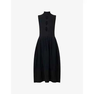 Cfcl Womens  Rivulet Cut-out Knitted Midi Dress In Black