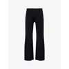Cfcl Fcl Womens Black Soft Portrait Flared Knitted Trousers In Black