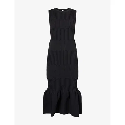 Cfcl Fcl Womens Fluted Mermaid Knitted Midi Dress Black