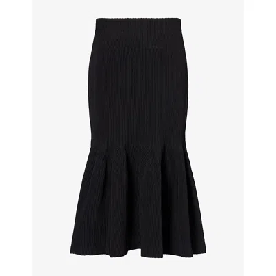 Cfcl Fcl Womens Hypha Lucent Mermaid Knitted Midi Skirt Black