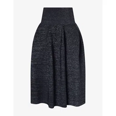 Cfcl Fcl Womens Pottery Glitter Knit Midi Skirt Dark Gray-multi