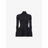 Cfcl Fcl Womens Black Pottery Mock-neck Knitted Top In Black