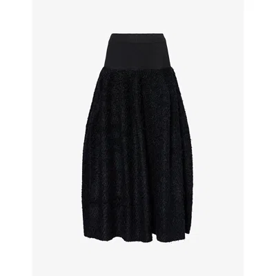 Cfcl Fcl Womens Black Black Pottery Pile Glitter Knitted Midi Skirt