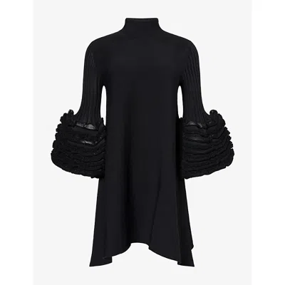 Cfcl Fcl Womens Pottery Pile Glitter-embellished Knitted Mini Dress Black Black