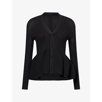 Cfcl Fcl Womens Pottery V-neck Knitted Cardigan Black