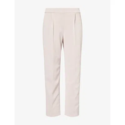 Cfcl Fcl Womens Soft Milan Tuck Tapered Knitted Trousers Linen Beige