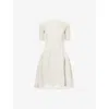 Cfcl Fcl Womens White Gold Pottery Glitter Knitted Mini Dress In White