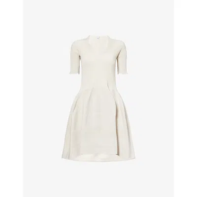 Cfcl Fcl Womens White Gold Pottery Glitter Knitted Mini Dress