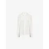 Cfcl Fcl Womens White Lucent Ribbed Cotton-blend Shirt In White