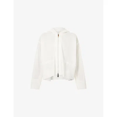 Cfcl Womens  Milan Cotton-blend Hoodie Jacket In White