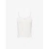 Cfcl Fcl Womens White Portrait V-neck Knit Camisole Top In White