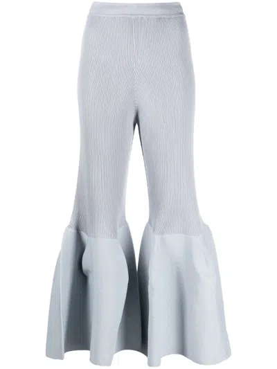 Cfcl Ribbed-knit Cropped Trousers In Grey