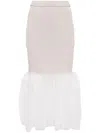 Cfcl Flared-hem Midi Skirt In Neutrals