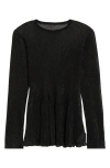 Cfcl Hypha Lucent Glitter Pintuck Flare Top In Black-multi
