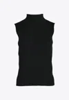 Cfcl Hypha Lucent Glittered Knit Top In Black