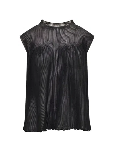 Cfcl Hypha Lucent Glitter-effect Top In Black