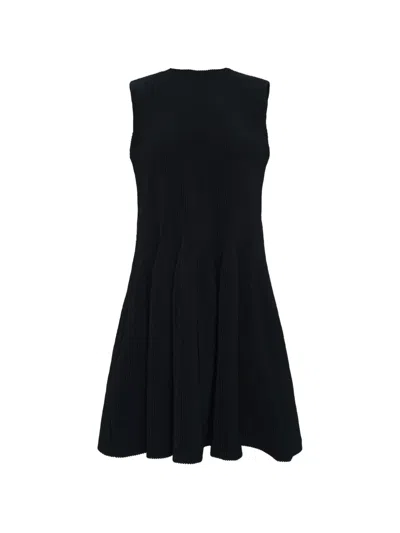 Cfcl Hypha Ribbed-knit Sleeveless Dress In Black
