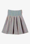 Cfcl Hypha Striped Mini Flared Skirt In Multicolor