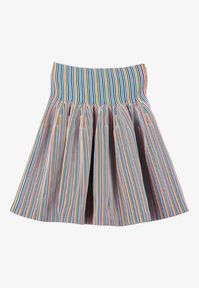 Cfcl Hypha Striped Mini Flared Skirt In Multicolor