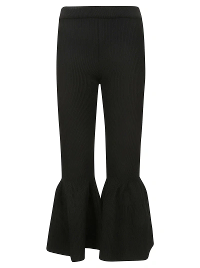 Cfcl Hypha Tight Bell Bottom Trousers In Black
