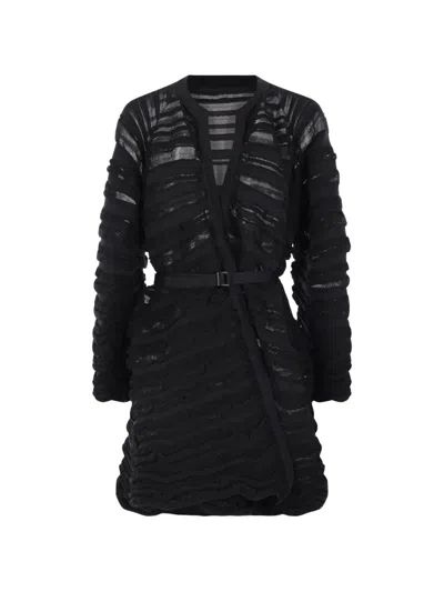 Cfcl Lurex-knit Belted Cardigan In Black