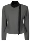 Cfcl Mesh Zip Jacket In Iron Gray-black