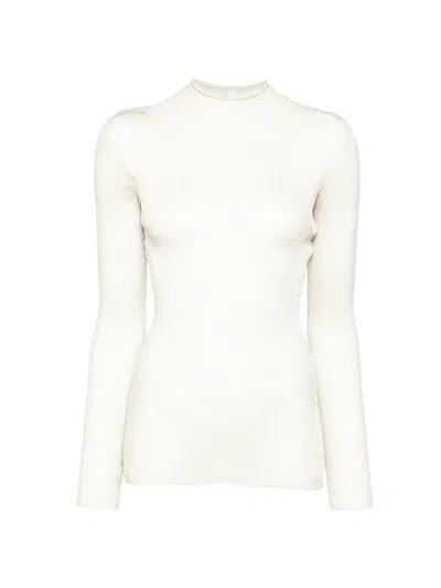 Cfcl Metallic-effect Ribbed Top In Neutral