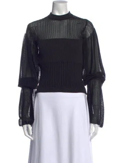 Pre-owned Cfcl Mock Neck Long Sleeve Top In Black