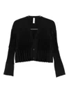 Cfcl Pleated Cardigan In Black