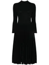 Cfcl Pleated Maxi Dress In Black