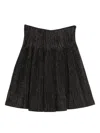 Cfcl Pleated Metallic-thread Skirt In Black