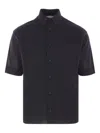 Cfcl Pointed-collar Patch-pocket Shirt In Black