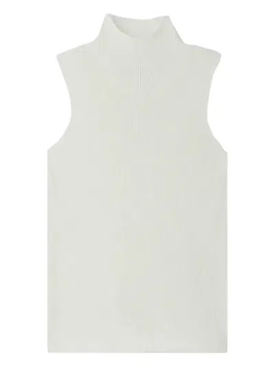 Cfcl Portrait High-neck Sleeveless Top In White