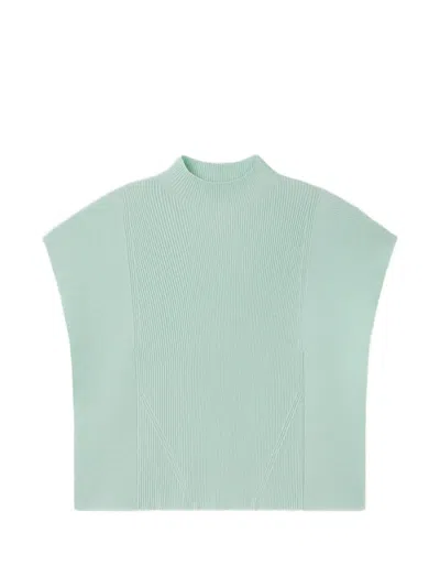 Cfcl Portrait Ribbed Mock-neck Top In Green