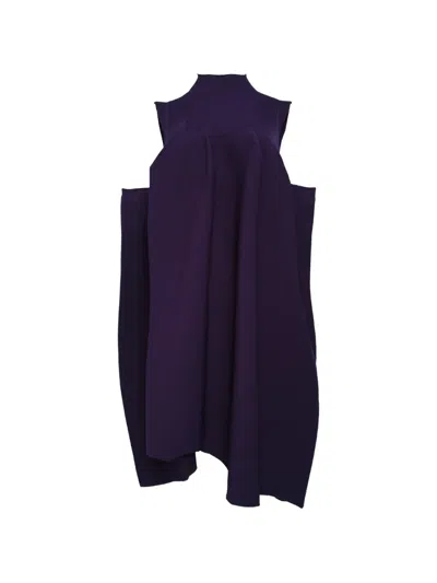 Cfcl Pottery Cold-shoulder Pleated Midi Dress In Blue