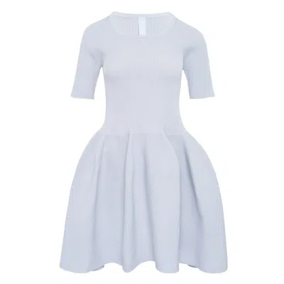 Cfcl Pottery Glitter Round Neck Dress In Blue