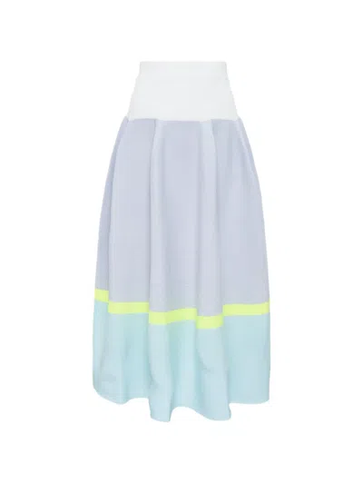 Cfcl Pottery Midi Full Skirt In Blue