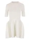 Cfcl Fcl Womens White Gold Pottery Glitter Knitted Mini Dress In White