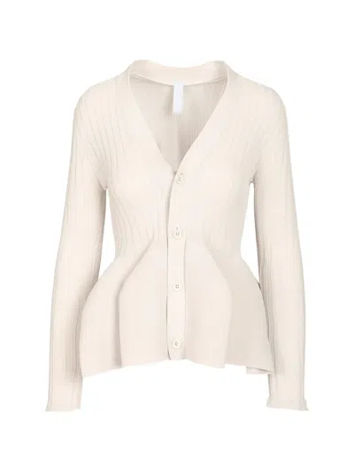 Cfcl Pottery Peplum-hem Cardigan In White