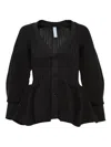 Cfcl Pottery Puff-sleeve Cardigan In Black