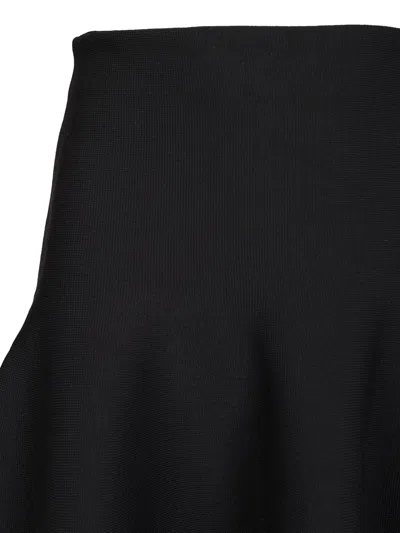 Cfcl Pottery Ribbed-knit Milano-stitch Midi Skirt In Black